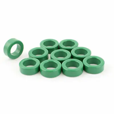 22mm x 14mm x 8mm Power Transformer Ferrite Toroid Cores Green 10 Pcs