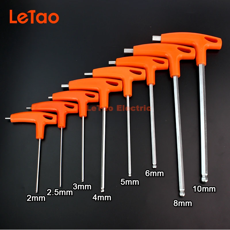 8 PCS/SET hand tools hex key allen wrench falt ball head metric 2/2.5/3/4/5/6/8/10mm allen hexagonal key set