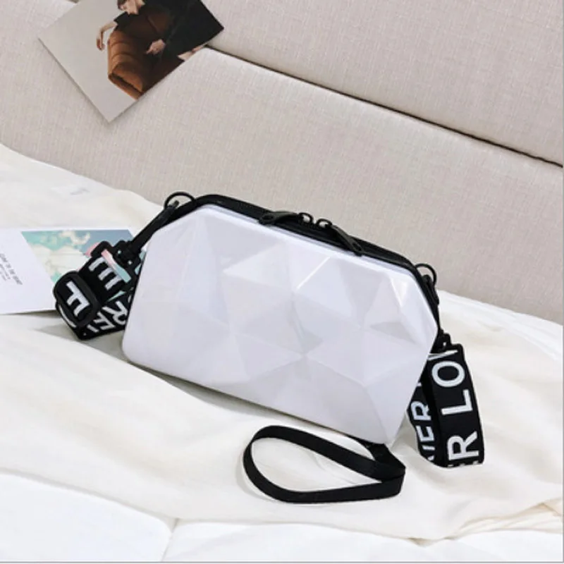 

3pcs Messenger Bag Women PC Prismatic Shaped Irregular Zipper Cosmetic Bags Mix Color