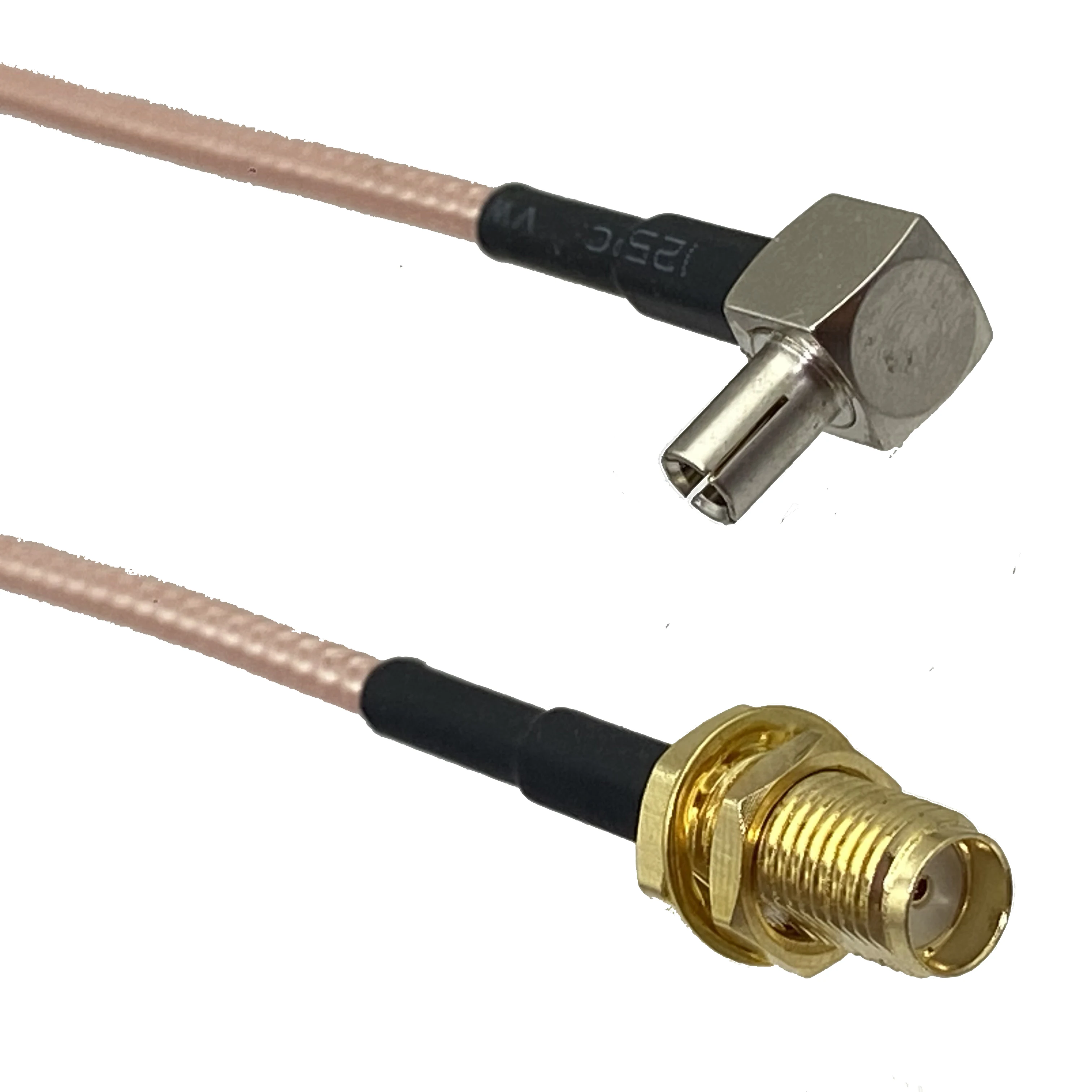 RG316 SMA Female Jack Bulkhead to TS9 Male plug right angle Connector RF Jumper pigtail Cable Wire Terminals 5CM~10FT