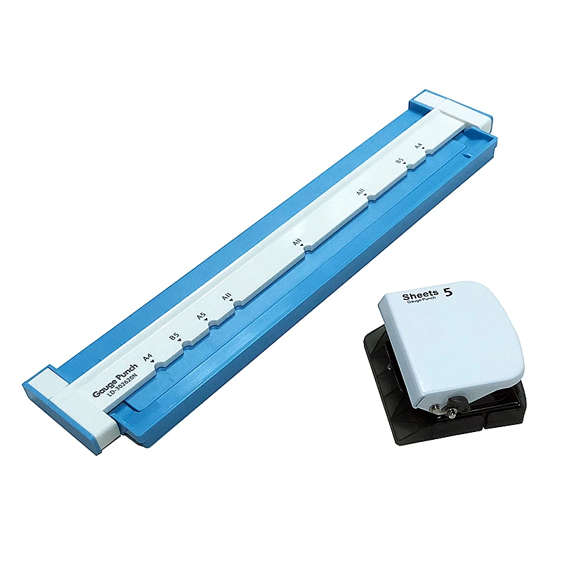 Multifunctional A4paper 30 hole puncher B5 26 hole multi hole puncher Ruler punch 20-hole binding clip Loose-leaf punch Embosser image 5