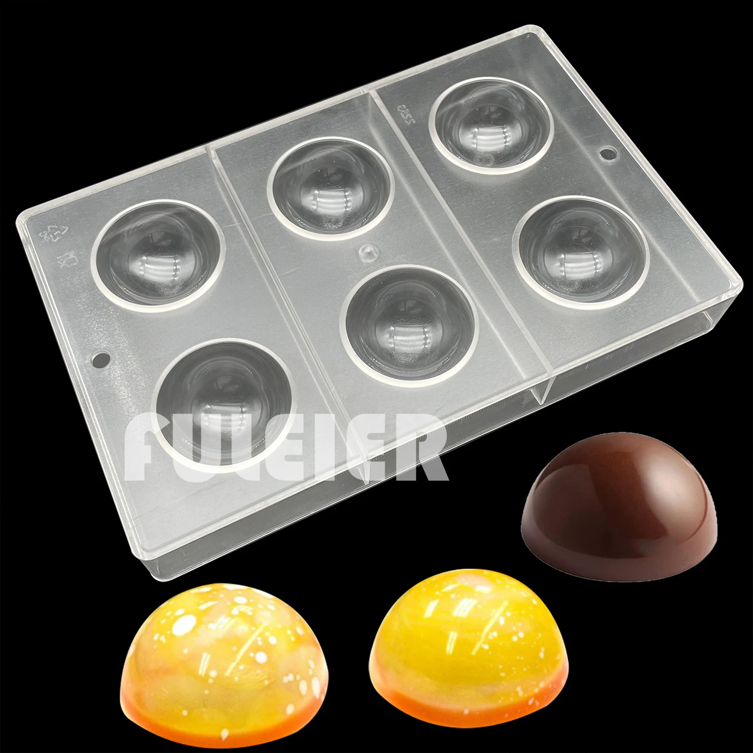 

55mm Ball Polycarbonate Chocolate Mold, Sphere Shape Form Plastic Chocolate Mould For Candy Baking Pastry Cake tools