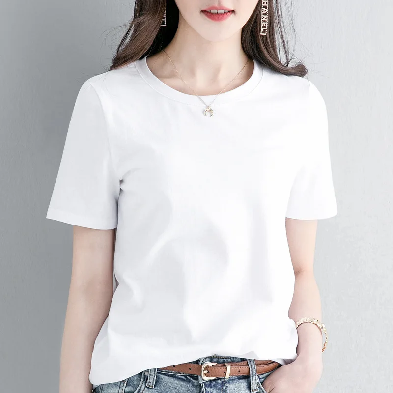 MRMT 2024 Brand Summer New Women\'s T Shirt Short Sleeved  Loose Cotton Half-sleeved T-shirt for Female Pure Color Tops T-shirt