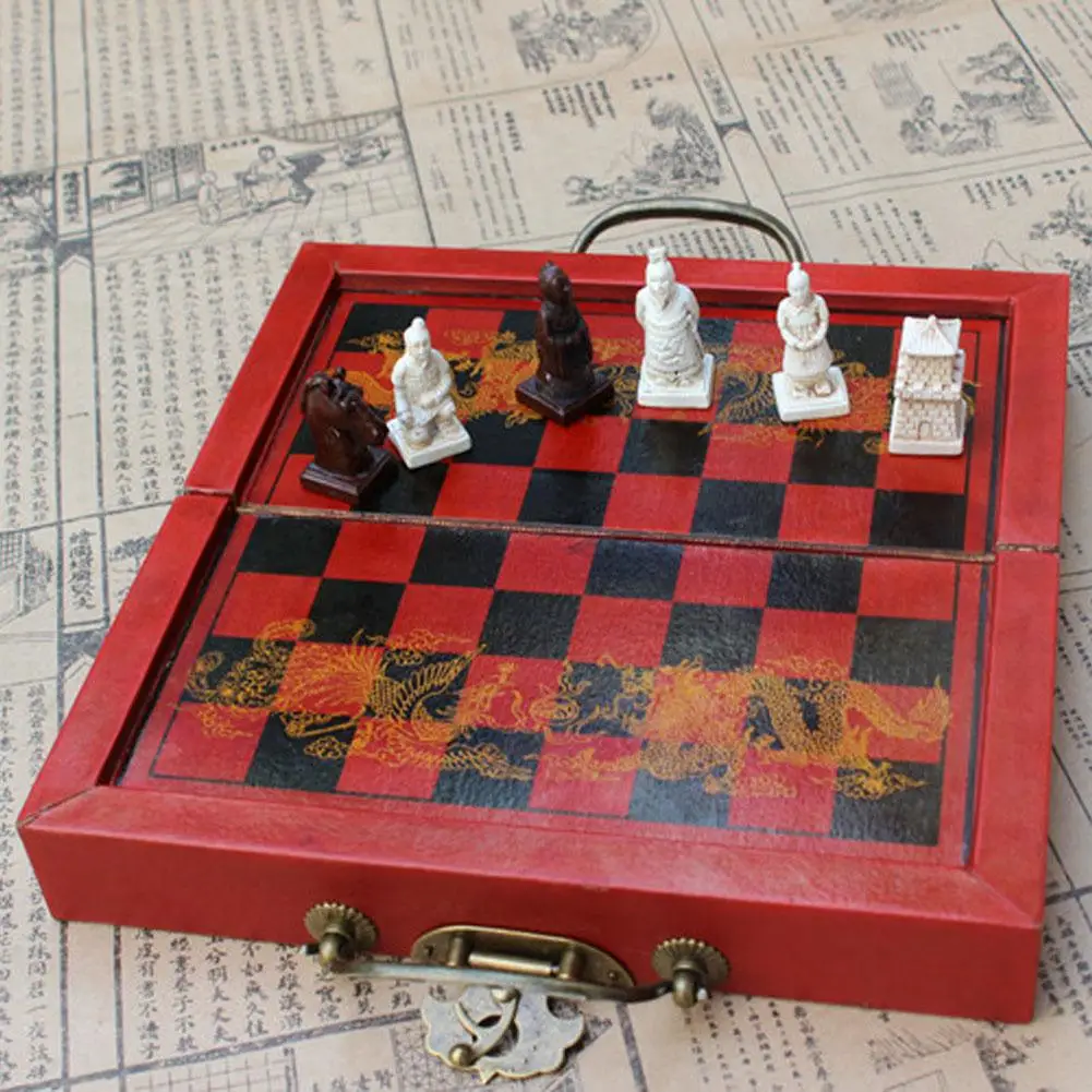 Kids Adults Professional Qing Dynasty Soldiers Table Chess Board Fun Toy Game