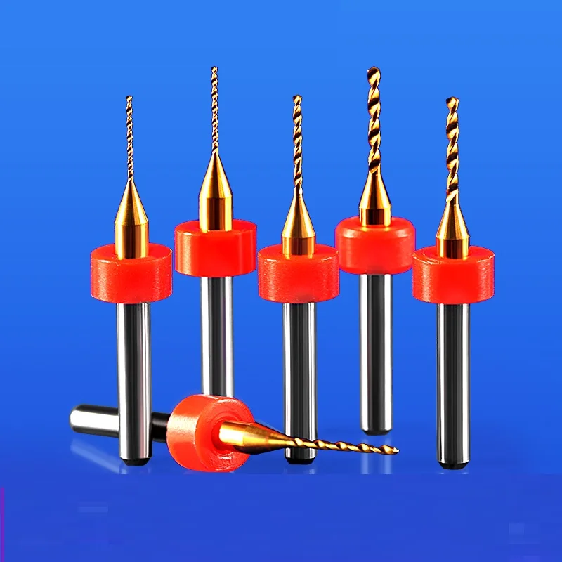 Mini punta da trapano ambra in acciaio al tungsteno importato più rivestimento ad anello di posizionamento PCB punta da trapano punzonatura a codolo fisso