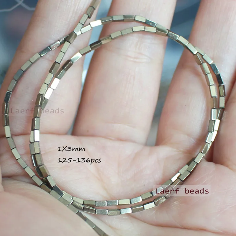 Natural 1X3mm Hematite Rectangle beads 125pcs per strand ,For DIYJewelry making! Mixed wholesale for all items !