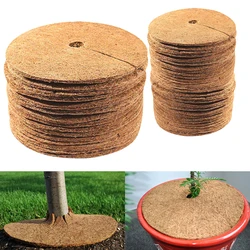 2/5pcs Coconut Shell Fiber Plant Anti-weed Mat Potted Soil Moisturizing Covering Film Tree Trunk Protector 25/30/35/40/45cm Size