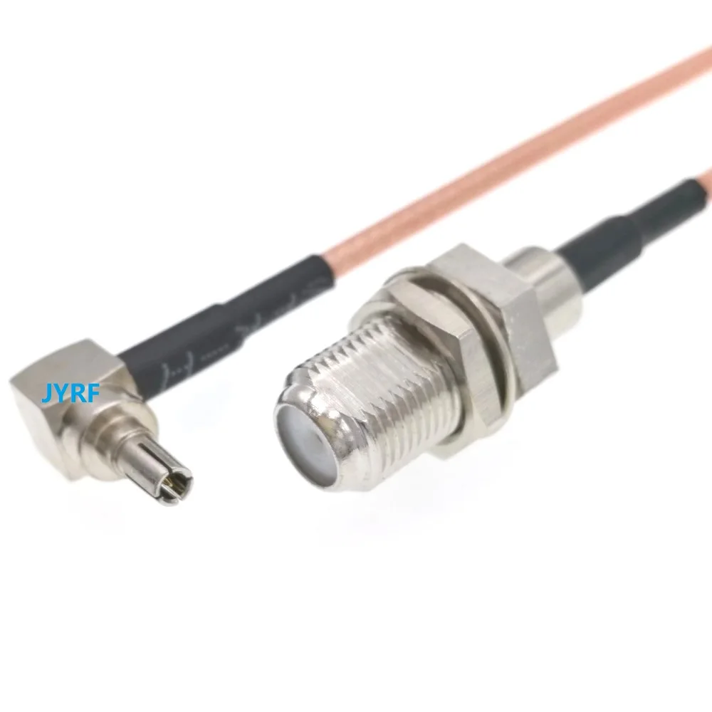 

100pcs lot F Type Female Jack To CRC9 Male Right Angle RG316 Pigtail Cable