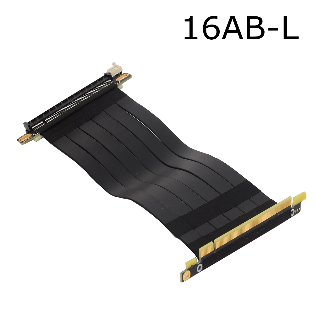 NEW PCIE 3.0 x16 Graphic Card Flexible Extension Cable PCI-E 16x Double Fold 90 Degree Vertical Reverse Male/Female Angle Riser