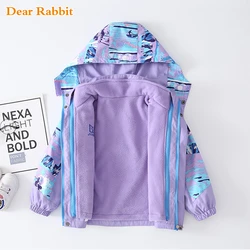 New Autumn Girls Jackets Warm Polar Fleece clothes baby Winter Waterproof Windbreaker Kids 2pcs Coat Children Outerwear clothing