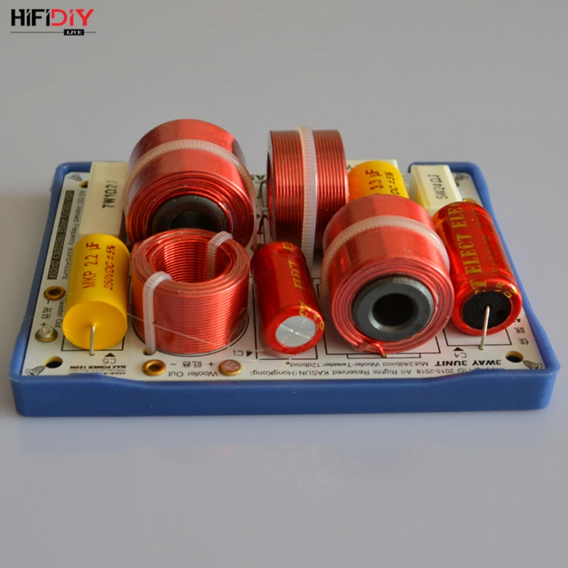 HIFIDIY LIVE  AS-33C 3 Way 3 speaker Unit (tweeter + mid +bass )HiFi Speakers audio  Frequency Divider Crossover Filters