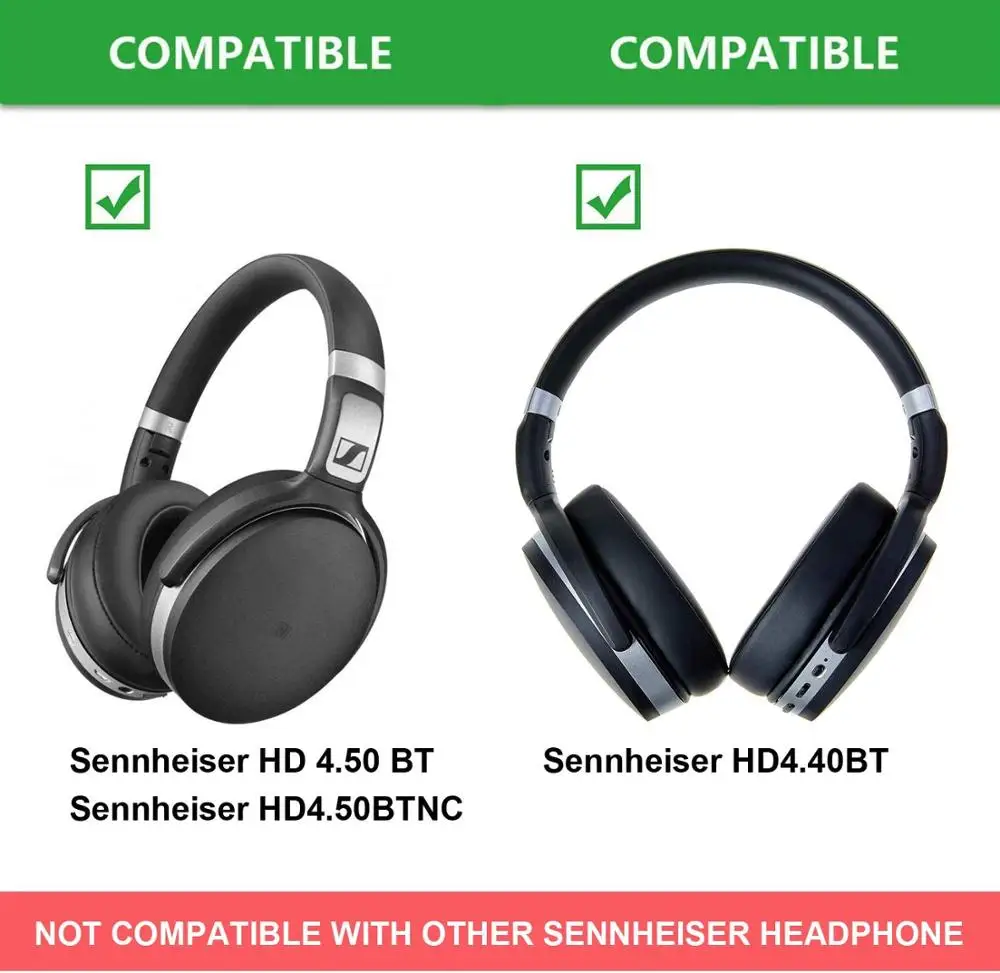 Reemplazo de almohadillas para los oídos HD4.50BT, HD4.50BTNC, cojín de memoria para Sennheiser HD 4.50BT, HD 4,50 BTNC, HD 4.40BT, auriculares Bluetooth