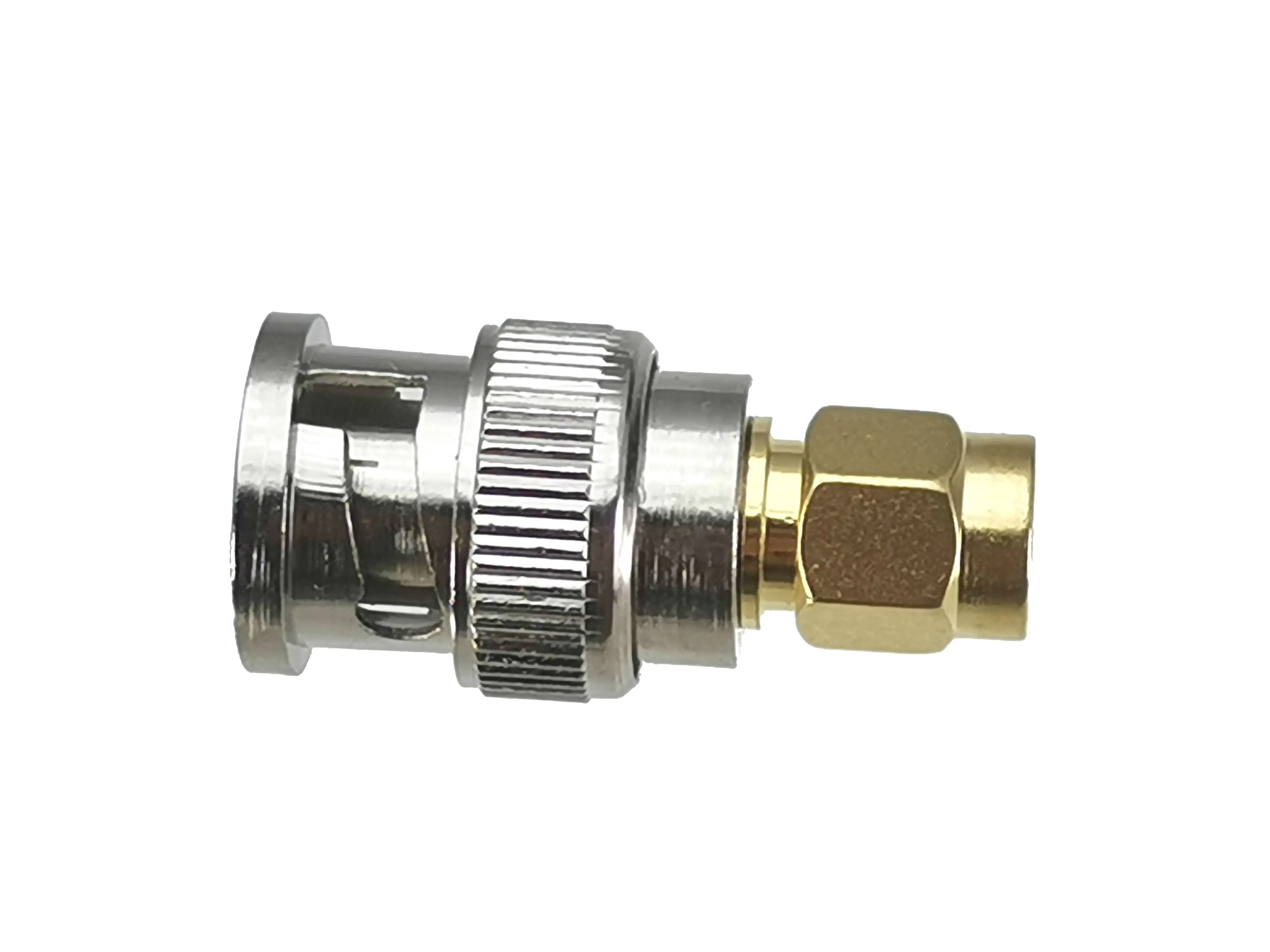 1pcs Connector Adapter SMA Male Plug to BNC Male Plug RF Coaxial Converter Straight New