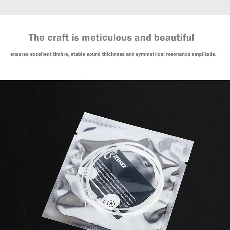 ZIKO Ukulele Strings Soprano Concet Tenor General Use Nylon Ukelele Strings Ukulele LOW G Strings Musical Instruments