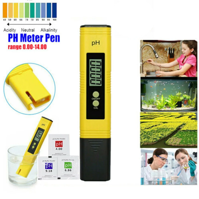 

PH-02 Pen Type Liquid Acidity Tester LCD Digital PH Meter Accuracy 0.01 Aquarium Pool Water Wine Urine Automatic Calibration