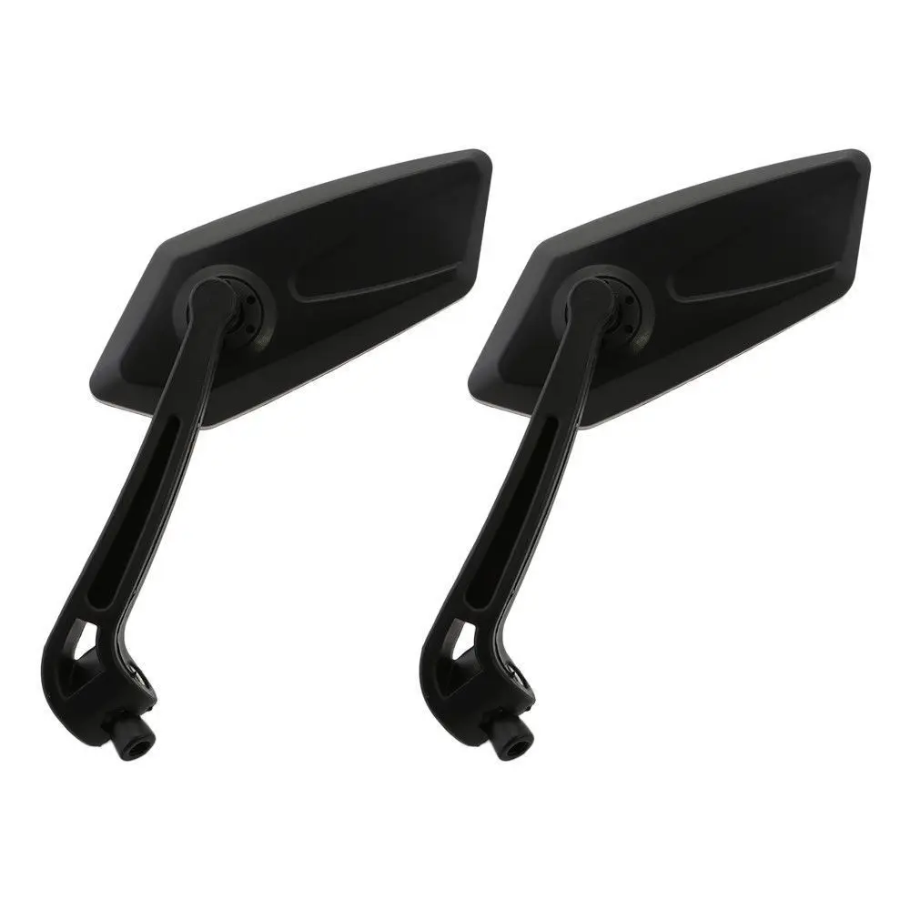 2pcs Practical Black Aluminum Motorcycle Side Rear View Mirror for Moped Scooter