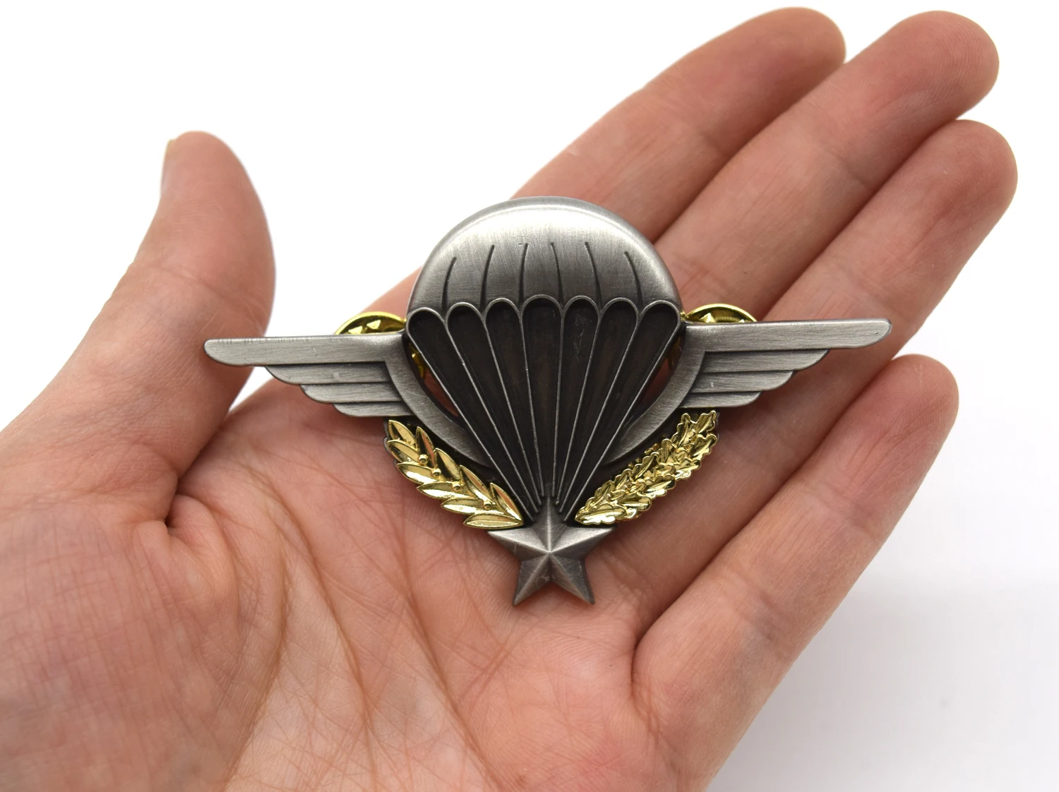 Military France Brevet Paratrooper Parachutiste E.Cholet Metal Badge Pin