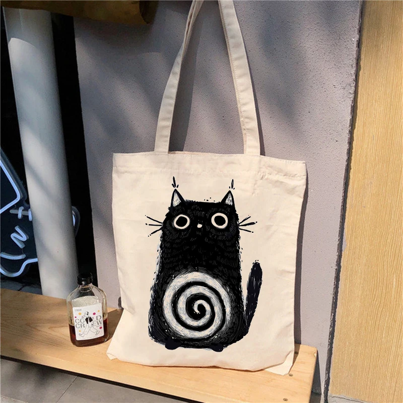 Women Canvas Shopping Bag Female Canvas Bag Funny Mushroom Eco Handbag Tote Reusable Grocery Shopper Bags Students Book Bag