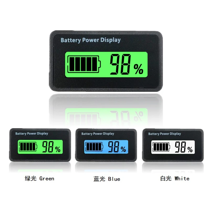 Mini medidor elétrico display 12v automóvel bateria bateria de lítio bateria chumbo-ácido módulo de exibição de bateria