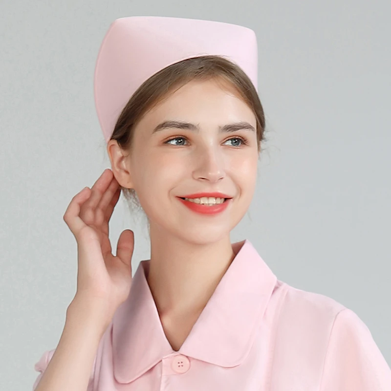 Casquette d'allaitement à queue d'hirondelle pour femmes, chapeau de laboratoire blanc rose bleu