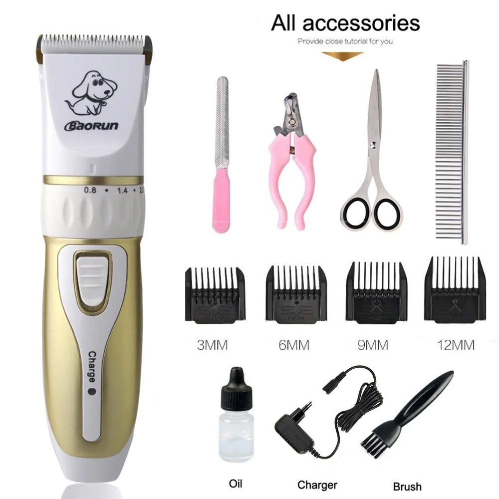 Rechargeable Electrical Low-Noise Cat Dog Hair Trimmer Pet Hair Clipper Remover Cutter Grooming Pets Accessories Haircut