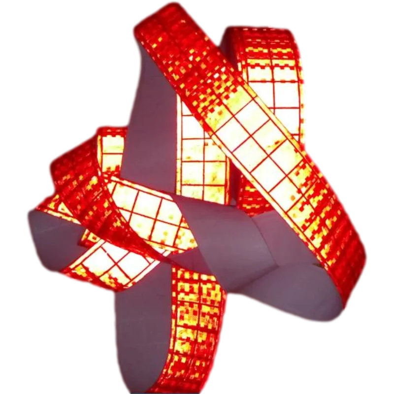 High Visibility Night Reflective Flashing Safety Vest Strips, Small Square Warning, Fluorescent Red PVC Tape