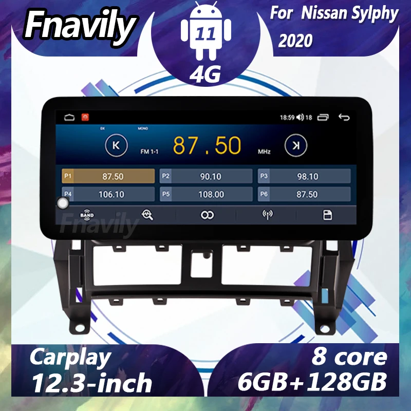 Fnavily 12.3“ Android 11 car audio For Nissan teana video dvd player radio car stereos navigation GPS DSP BT WIFI 4G 2004-2007