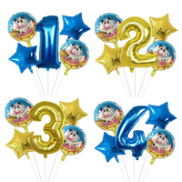 5Pcs Cow Theme Aluminum Film Balloon Cartoon Animals Happy Birthday Party Decoration Baby Shower Supplies Kids Toy Air Globos