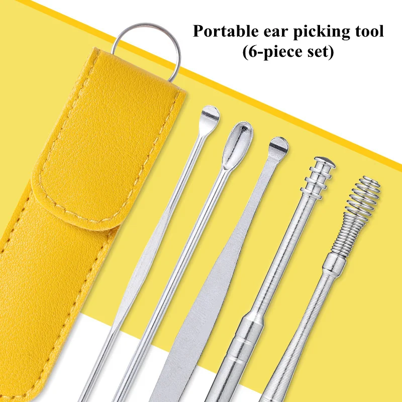 Ear Pick Set Ear Pick Artifact Japanese Screw Type Professional Household Stainless Steel Ear Pick Tool Gadgets Tools Cleaning