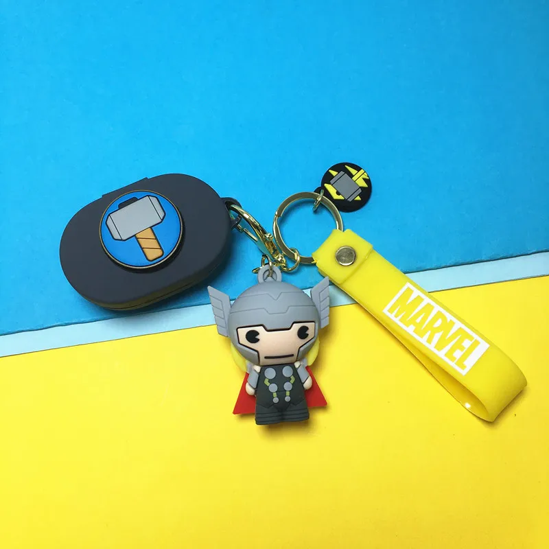 حافظة لهاتف شاومي ريدمي إيردوتس 1/2 من السيليكون الناعم مزودة بسماعة رأس لاسلكية مزودة بتقنية البلوتوث ومزودة بسلسلة مفاتيح