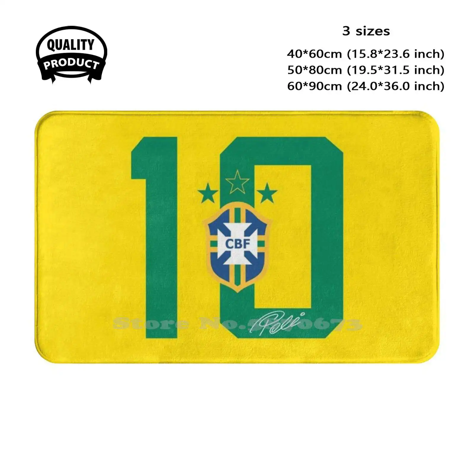 #10-Br Soft Cushion Home Carpet Door Mat Car Rug Brasil Soccer Brasil Futbol