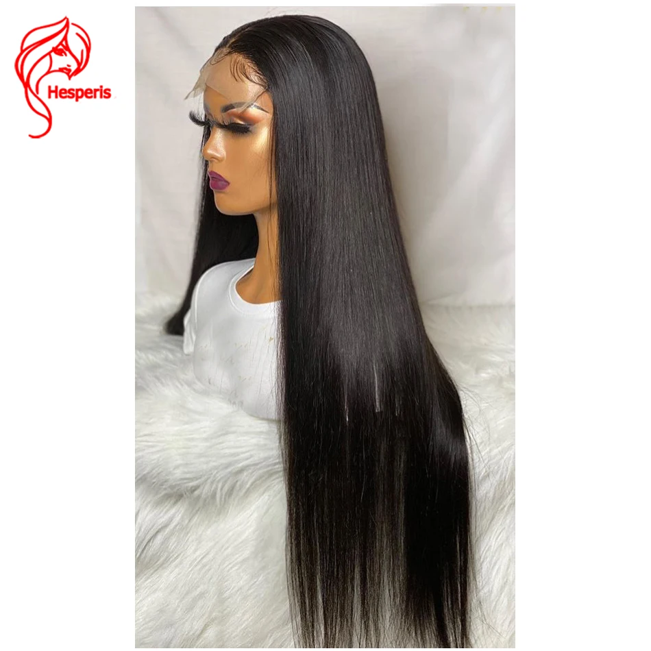 Hesperis Top 5.5x4.5 Scalp Cap HD Lace Front Wig Straight Silk Base Lace Front Human Hair Wigs Pre Plucked Brazilian Remy Hair