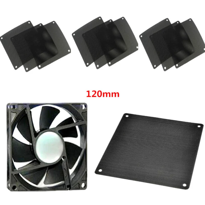 10 Buah 120Mm PVC PC Fan Dust Filter Dustproof Case Computer Cooler Cover Mesh