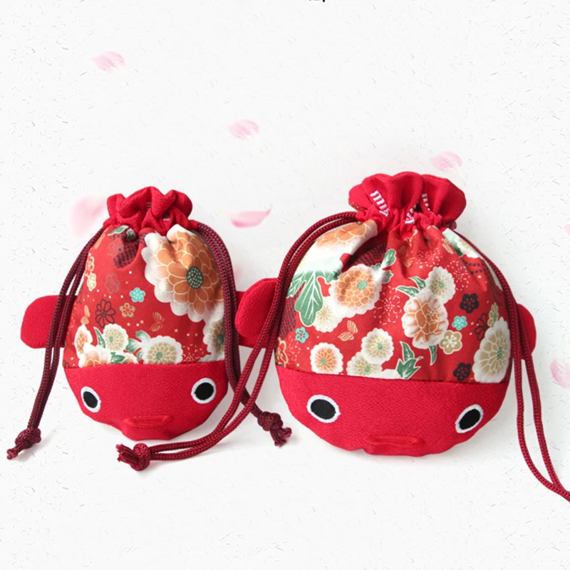 Creative Storage Bag Red Retro Chinese Style Jewelry Bag Earrings Necklace Candy Wedding New Year Cloth Bag for Relatives Friend