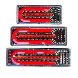 2x 24V Waterproof LED Rear Tail Stop Reverse Indicator Light Truck Trailer Caravan Van Lamp Brake Reversing Traffic FogLamp .