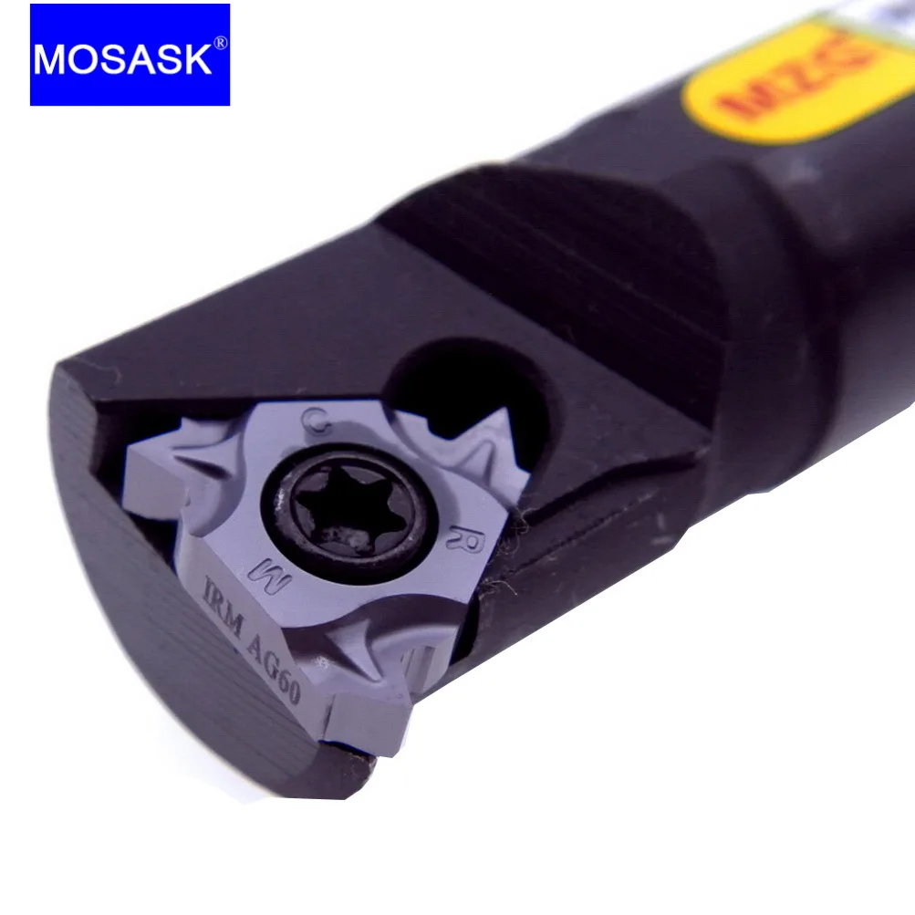 MOSASK 1PC SNR Internal CNC Turning Cutter Threaded Shank Thread Carbide Inserts Lathe Threading Tools Holders