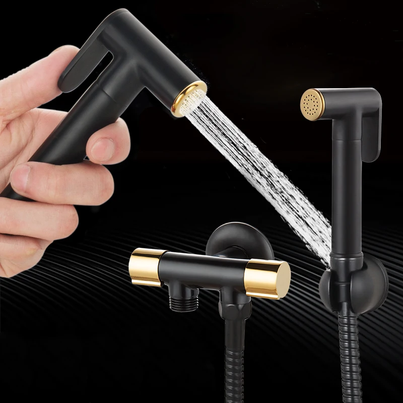 

Bidet Faucets Black and Gold Bathroom Shower Taps Bidet Toilet Sprayer Bidet Toilet Washer Mixer Muslim Shower Ducha Higienica