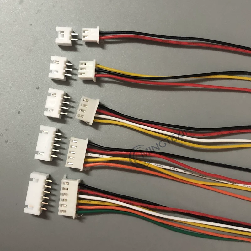 10Sets JST XH2.54 XH 2.54mm Wire Cable Connector 2/3/4/5/6 Pin Pitch Male Female Plug Socket 20cm Wire Length 26AWG