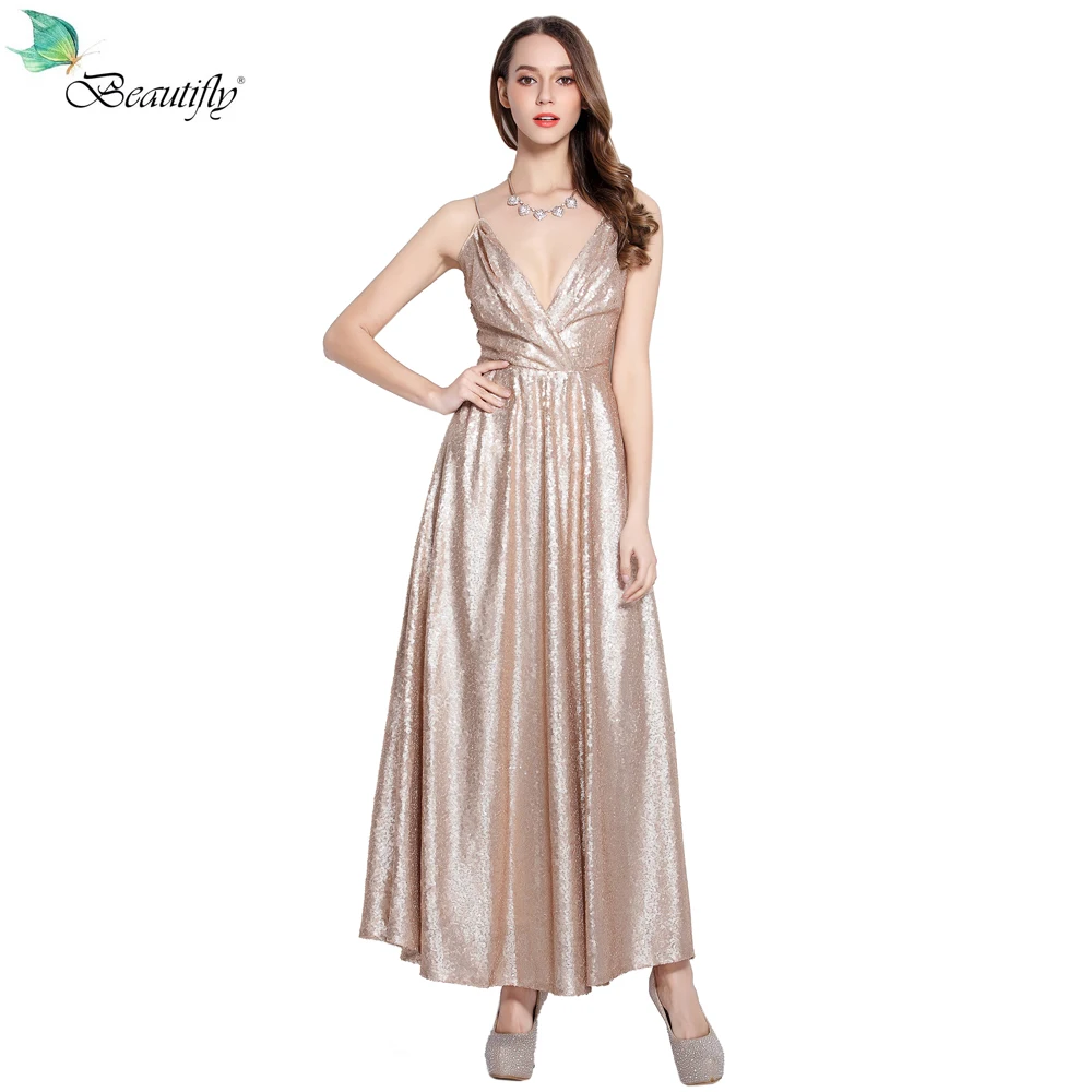 Champagne Muslim Evening Dresses, High Slit Spaghetti Straps Sweetheart A-Line Satin Long Prom Dress