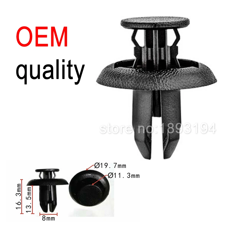 50/100x / 500x OEM Splash Shield And Bumper Clip Fastener for