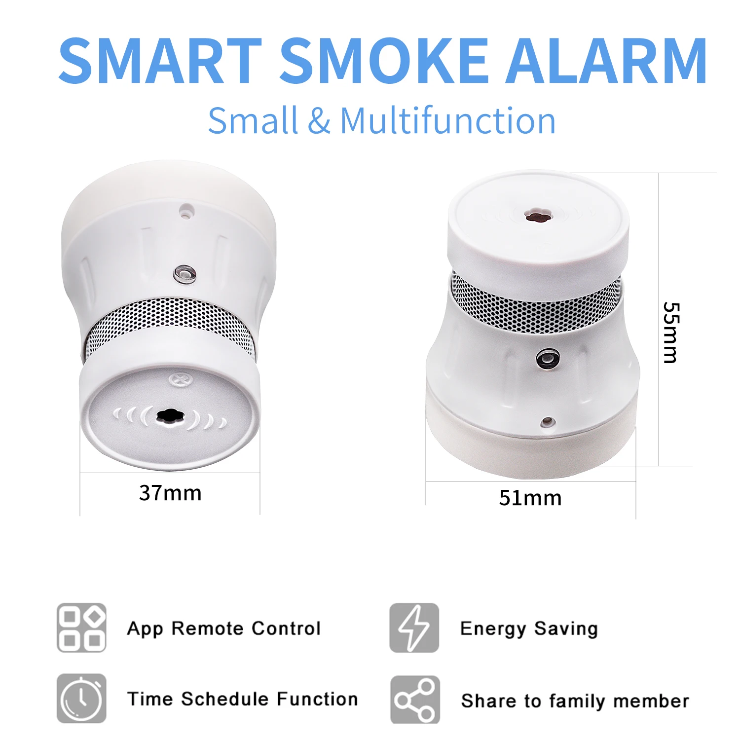 UseeLink Zigbee Smart Smoke Alarm Security Detector System Smart Home APP Control Work With Alexa,Google Home Required by Tuya