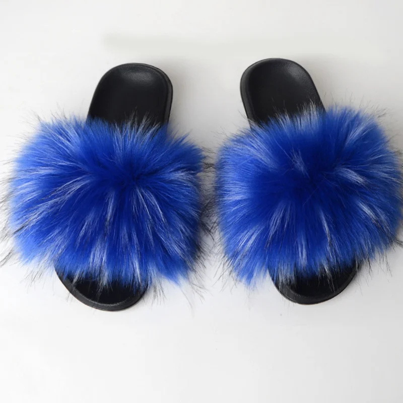 Women's Sandals 2024 Fur Slippers Faux Fur Fluffy Slippers Summer Outdoor Slippers Sandal Original Shoes