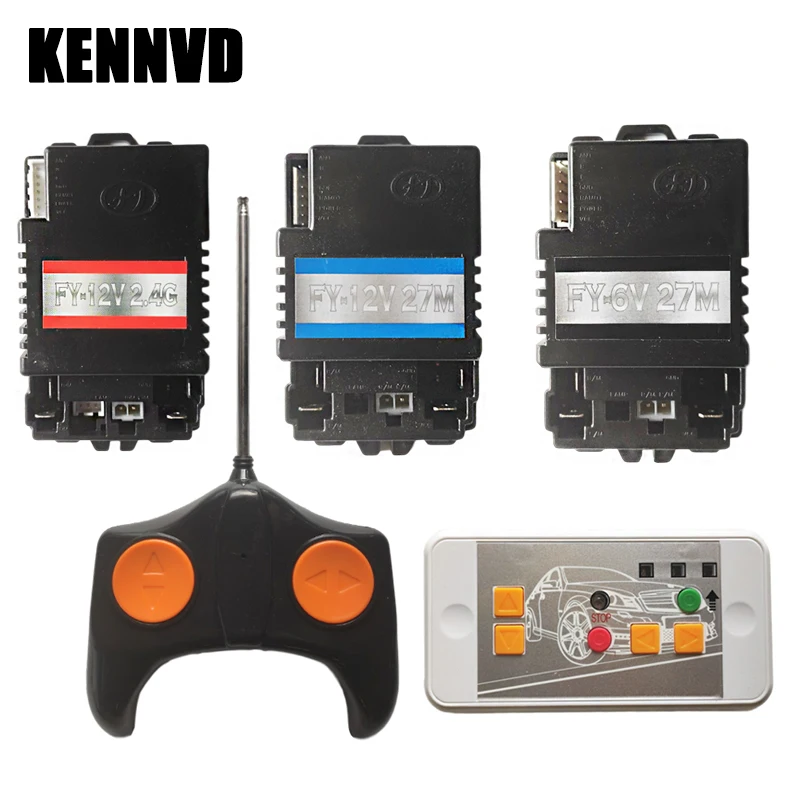 6V FY-12V-27MHZ 7Pin Children's Electric Ride on Car 27MHZ Remote Control Box Receiver Controller Motherboard Transmitter Parts