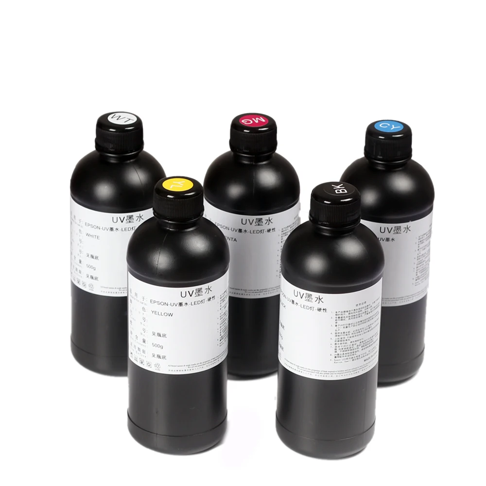 250ml 500ml tinta uv macia para impressora plana uv epsom a2 a3 a4 l800 l805 r1390 l1800 r2000 xp600 t800 tinta uv de couro flexível