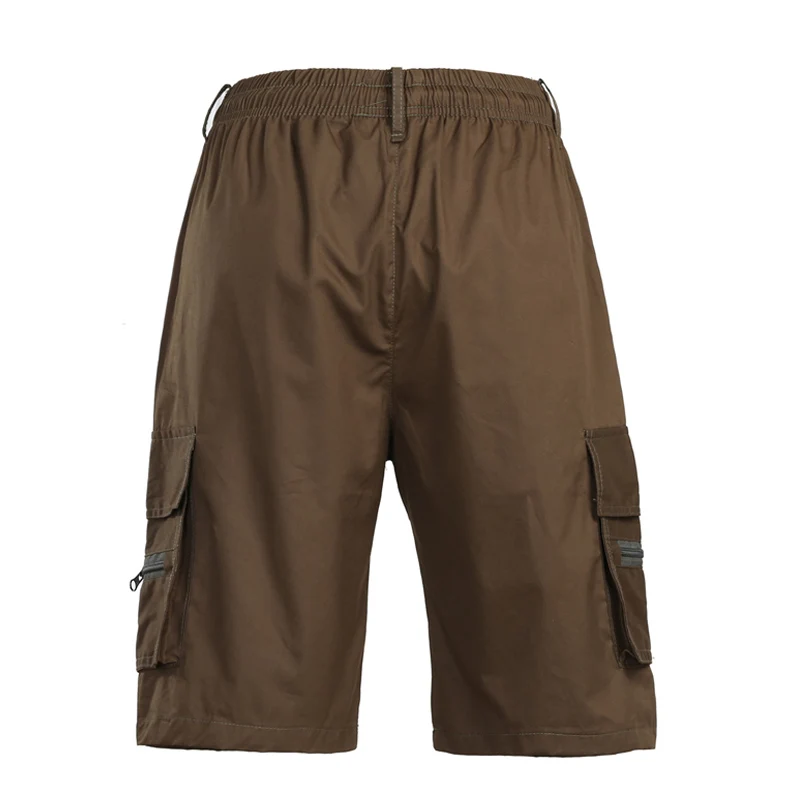 Short Cargo à poches multiples pour hommes, taille élastique, décontracté, couleur unie, taille moyenne, surdimensionné, été, S-4XL