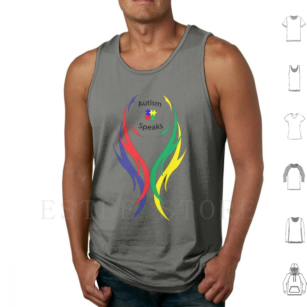 Autism Speaks Tribal Tank Tops Vest Sleeveless Autism Spectrum Disorder Autism Spectrum Autism Autism Tribal
