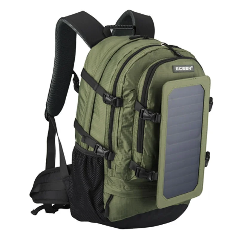 Travel Hiking Backpack 6.5w 6v Solar powered Panel Backpack Multipockets Laptop Bag Unisex Shoulder Bags Business Sport Rucksack