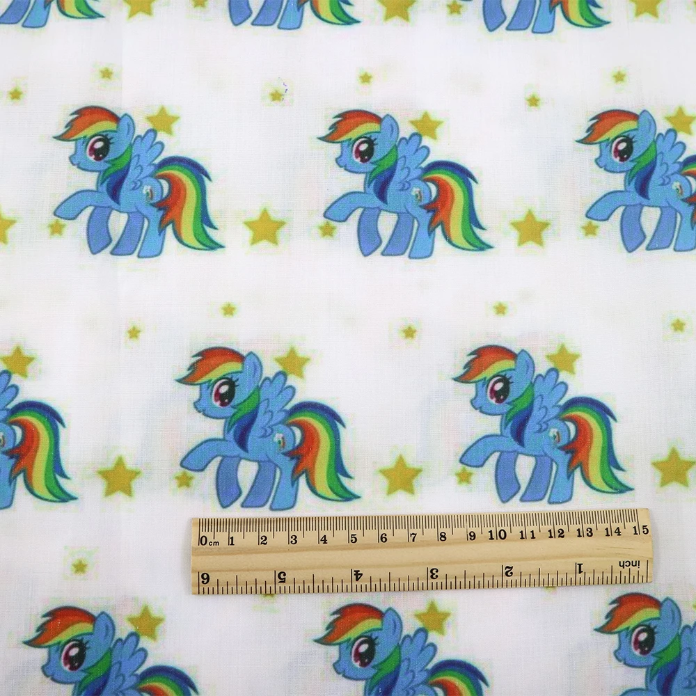 50*145cm Cartoon Horse Polyester Cotton Fabric for Tissue Sewing Quilting Fabrics Needlework Material DIY Handmade,c20927