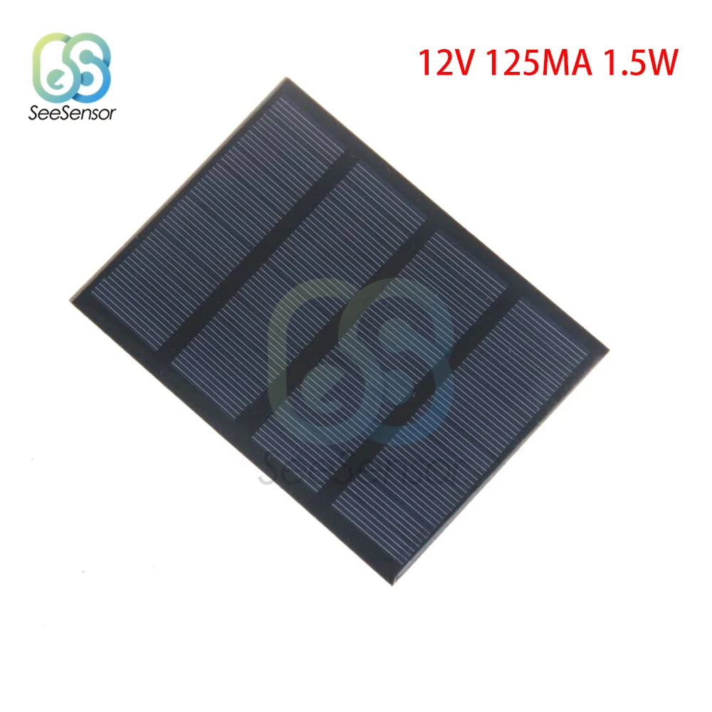 Solar Panel 2V 5V 6V 9V 12V Mini Solar System DIY For Battery Cell Phone Chargers Portable Solar Cell 0.23W 0.6W 0.8W 1W 1.5W 3W