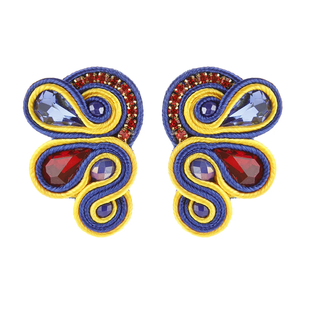 Handmade Soutache Earrings Fas - Ethnic Boho Fashion 评论和价格